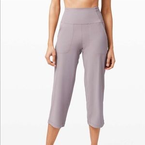 lululemon Align™ Super-High-Rise Wide Leg Crop 23" Pants in color Violet Size 8